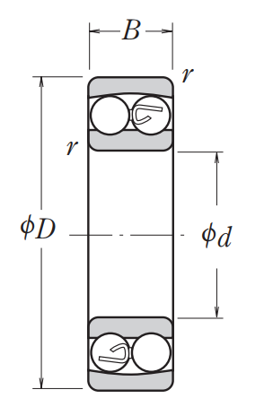 Двухрядные шариковые подшипники (серия 12) подшипник 1202