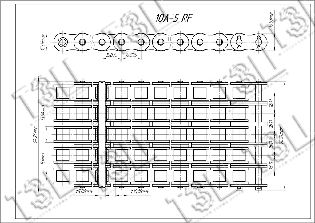 Цепь 10A-5 RF / 10A-5 SS