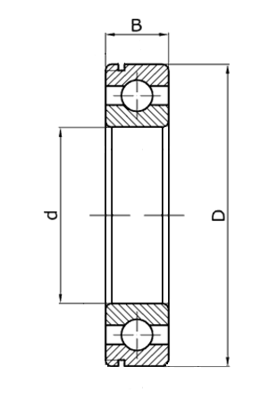 Радиальный однорядный шариковый подшипник 50306 (6306N)