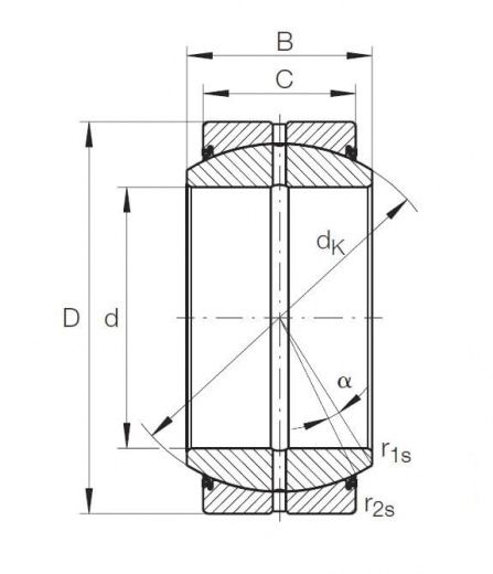 Шарнирный подшипник (GE)GE 35 KRR-B