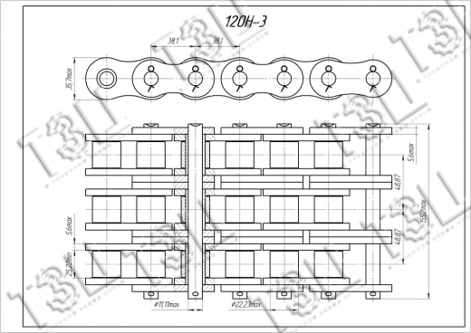 Цепь 120H-3 (разборная)