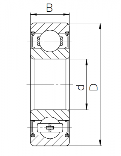 Шариковый подшипник 80200 (6200-2Z)